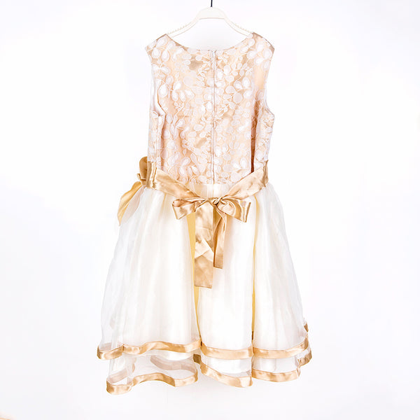 Gold Organza Party Dress