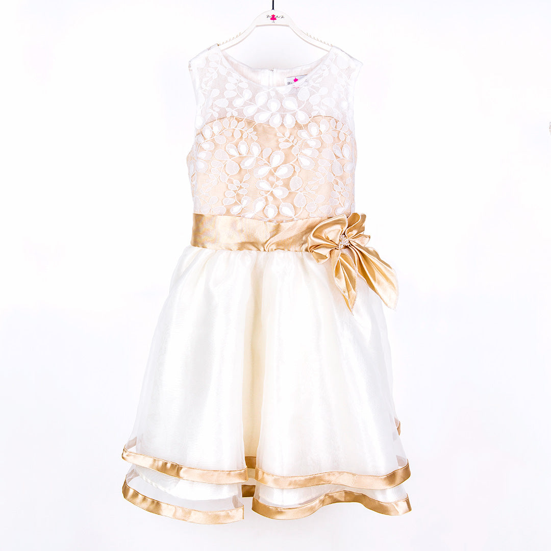 Gold Organza Party Dress